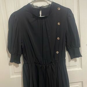 SHEIN Black Lace Detail Dress